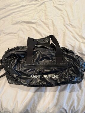 Saint Laurent Nuxx Nylon Black Duffel Bag